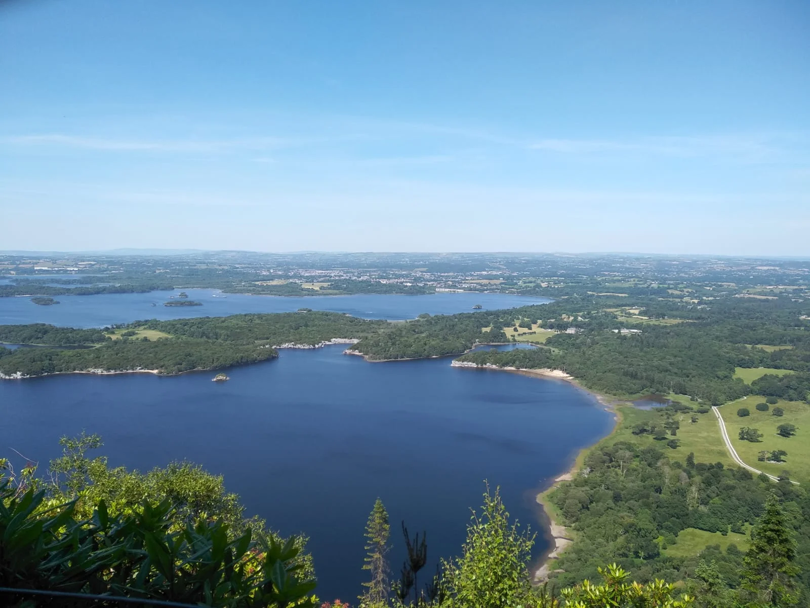 A panoramic view across Killarney’s lakes and woodland