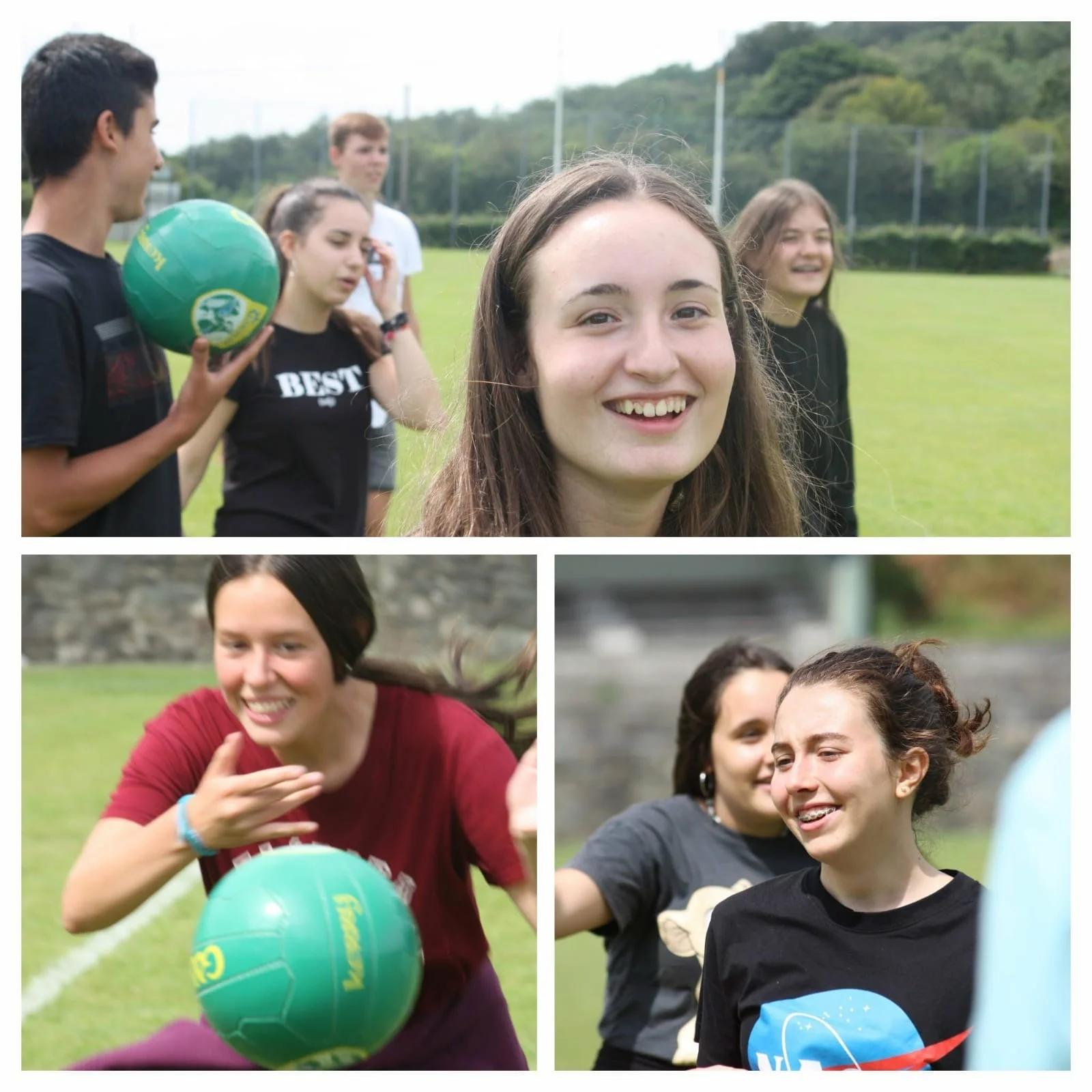 Adolescents jouant en plein air