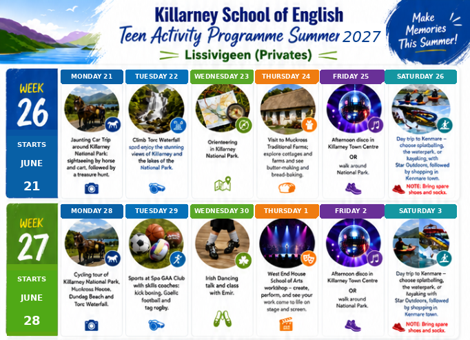 Jugend-Aktivitätenplan Juni 2027 – englisches Original