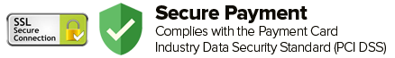 Secure Payment - complies with the Payment Card Industry Data Security Standard (PCI DSS)